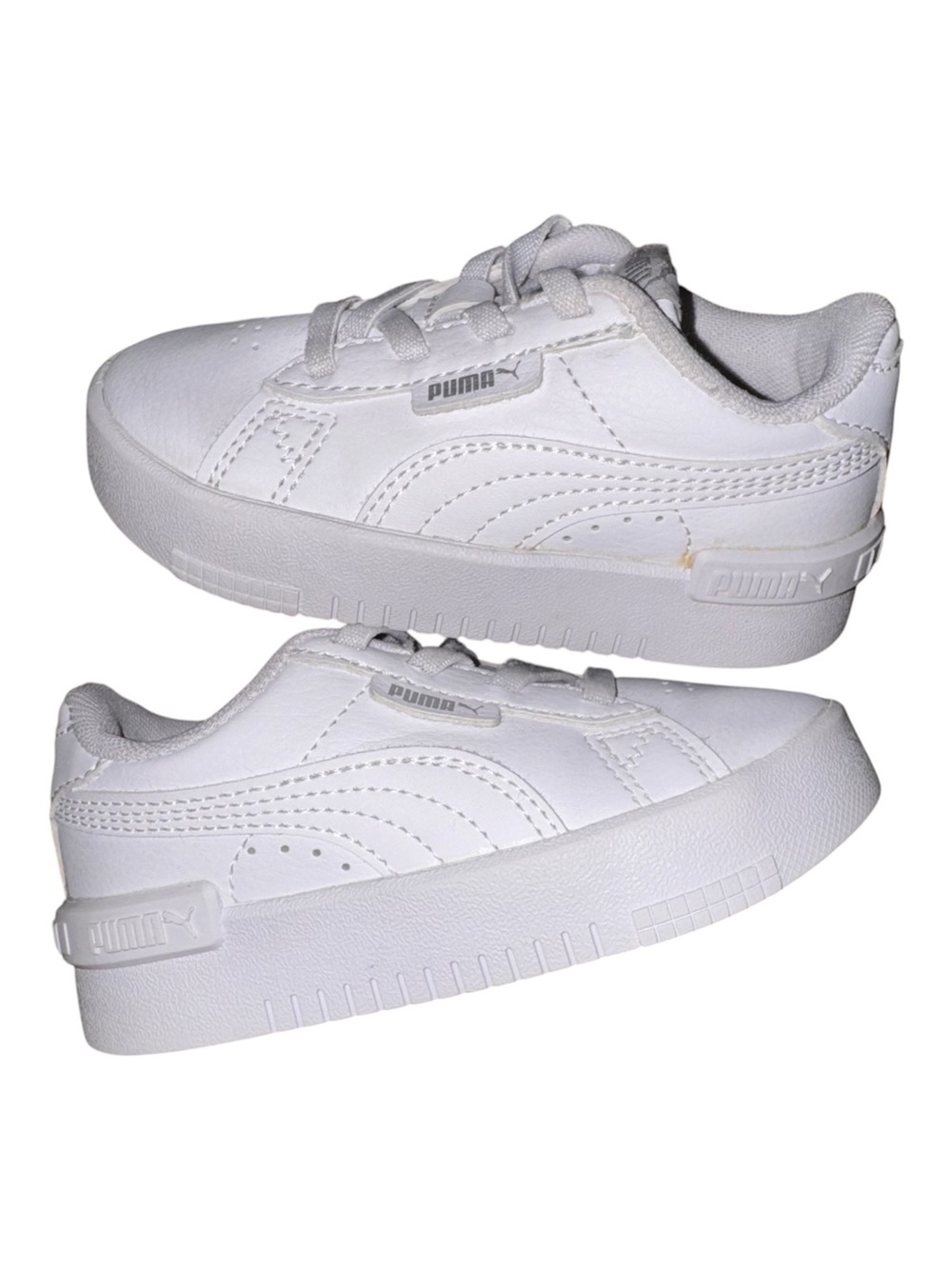 Puma Kids White Low-Top Platform Sneakers